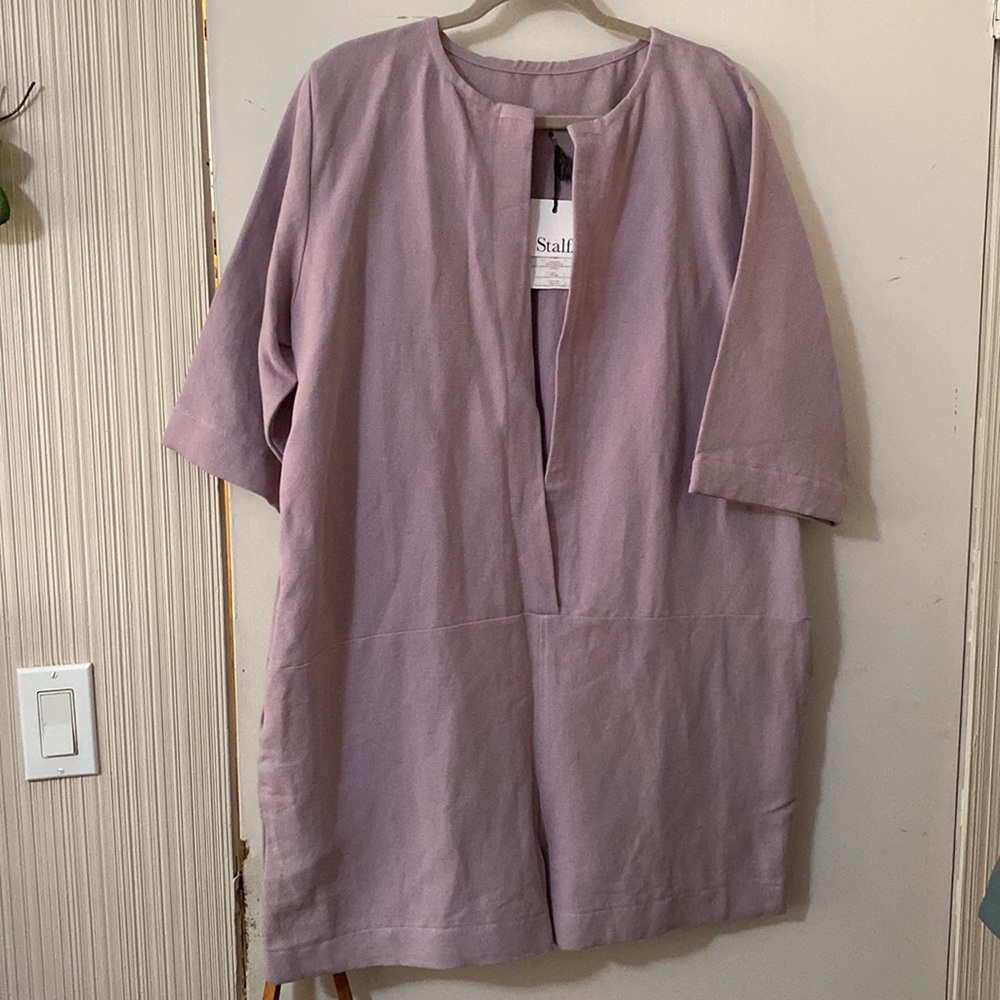 Stalf Overall Shorts in Parma Violet - Size Large